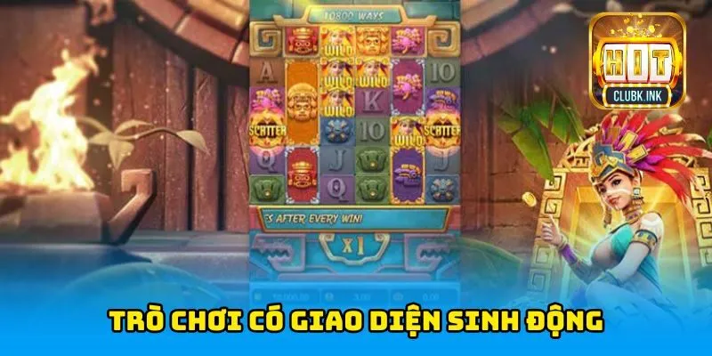 Nổ hũ Treasures of Aztec có giao diện sinh động